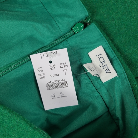 J. Crew Green Pencil Skirt - Picture 4 of 5